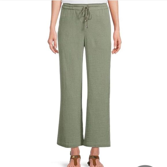 Sport Elena Wide Leg Cropped Drawstring Pants - Picture 1 of 1
